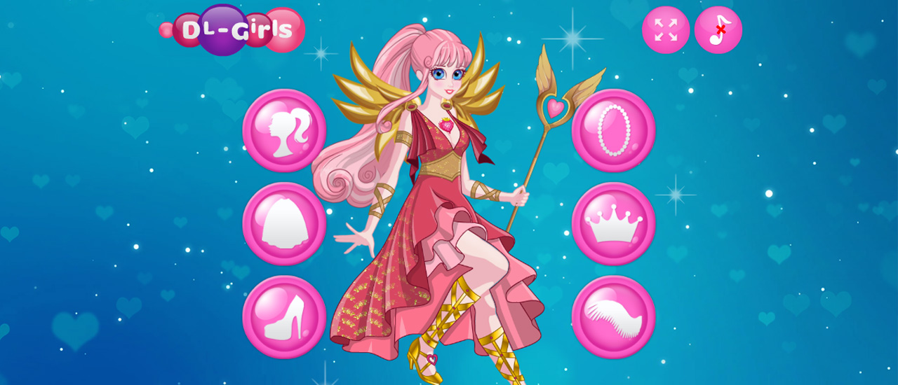 Cute Cupid is preparing for Valentines Day